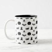 Halloween mugs with a cat theme tweekleurige koffiemok (Links)