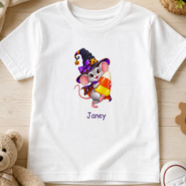 Halloween Muis met Snijmais Custom Kinder Shirts