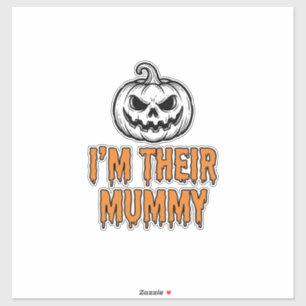 Halloween Mumie Pompoen Vintage Gravure Shirt De Sticker