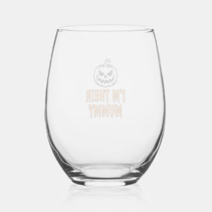 Halloween Mumie Pompoen Vintage Gravure Shirt De Wijnglas Zonder Voet