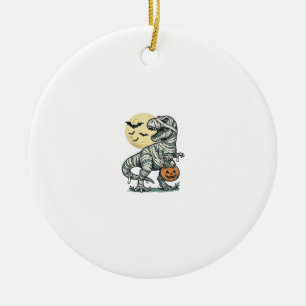 Halloween Mumie T-Rex Snoep Emmer Vintage Vector_ Keramisch Ornament