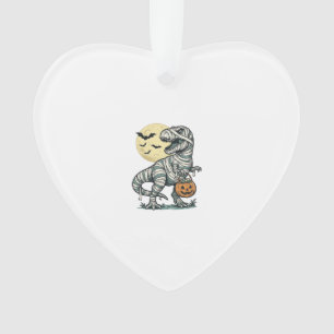 Halloween Mummie T-Rex Snoep Emmer Vintage Vector_ Ornament