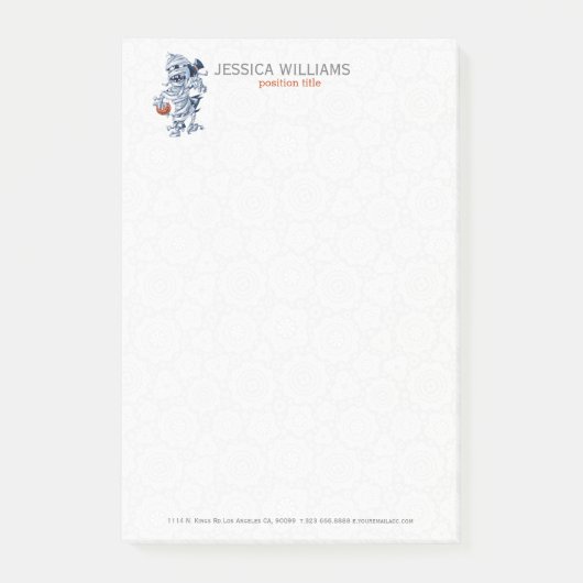 Halloween mummy cartoon illustration post-it® notes (Voorkant)