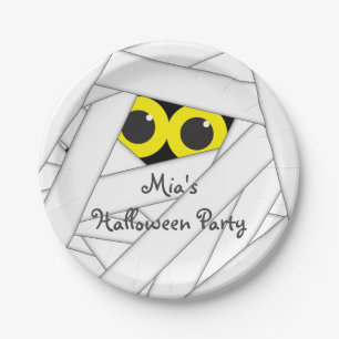 Halloween Mummy Costume Party Cute Kinder Borden Papieren Bordje