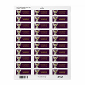 Halloween Mummy kat retour adres labels (Full Sheet)