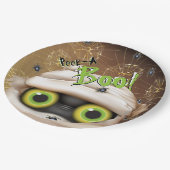 Halloween Mummy Monster Peek A Boo Papieren Bordje (Gekanteld)