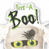 Halloween Mummy Monster Peek A Boo Sticker (Voorkant)