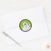 Halloween Mummy Ronde Sticker (Envelop)