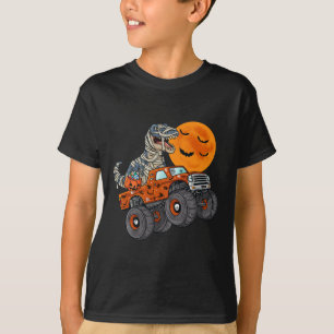 Halloween Mummy T Rex Monster Truck Boys Kinder Te T-shirt