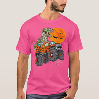 Halloween Mummy T Rex Monster Truck Boys Kinder Te T-shirt