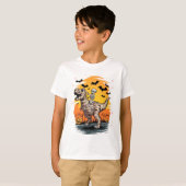 Halloween Mummy T-Rex Skeleton T-Shirt Spooky Gift (Voorkant volledig)