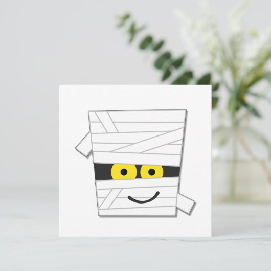 Halloween Mummy Tshirts en Gifts Kaart (Staand voorkant)