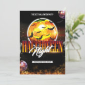 Halloween muziekavond kaart (Staand voorkant)