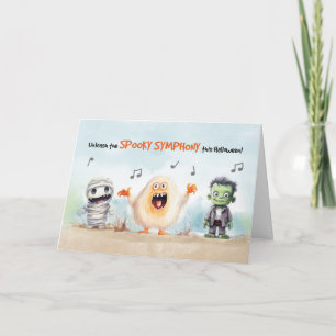 Halloween Muzikale Monsters Kaart