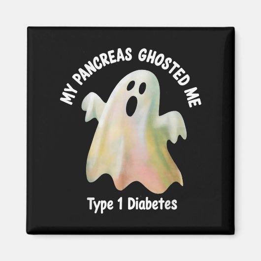 Halloween My Pancreas Ghosted Me Diabetes Boys &am Magneet (Voorkant)