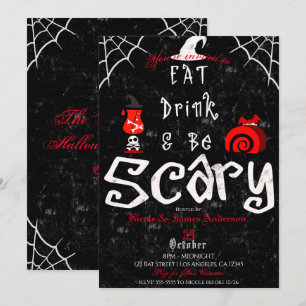 Halloween Mysterie Dinner Eet Drink Wees Eng Feest Kaart