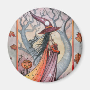 Halloween Mystic Heks door Molly Harrison Magneet