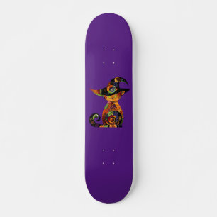 Halloween/mystiek/kat/herfst Skateboard