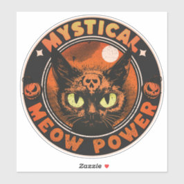 Halloween Mystiek Meow Power Sticker