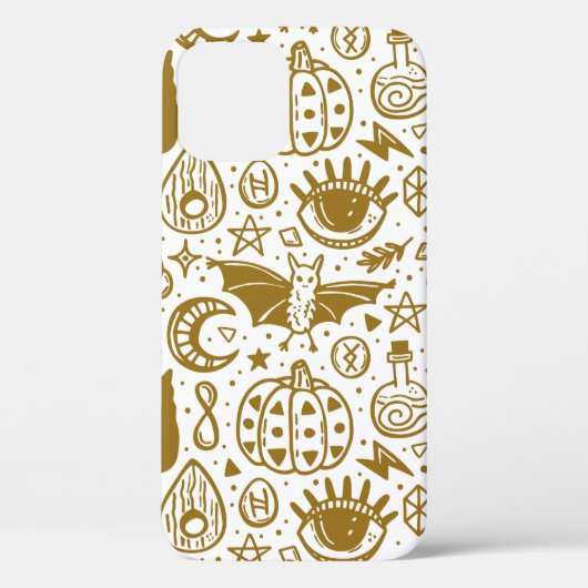 Halloween naadloos patroon. Goudinktsig Case-Mate iPhone Case (Achterkant)