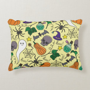  Halloween naadloos patroon. Pompoen, spook Accent Kussen