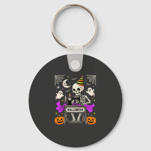 Halloween Naaien Skelet Spookachtige Geest Pompoen Sleutelhanger