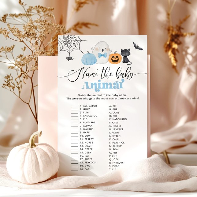 Halloween Naam van de baby dier baby shower spel (Creator heeft geüpload)