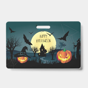 Halloween Nacht Feest Carnaval Trendy Badge