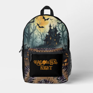 Halloween Nacht, Geestenhuis Patroon Bedrukte Rugzak