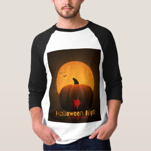 Halloween Nacht Geschat 31 Oktober Kat Pompoen T-shirt