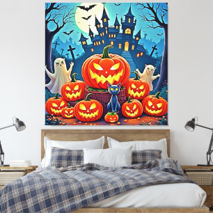 Halloween Nacht: Griezelfun Kunst Canvas Afdruk