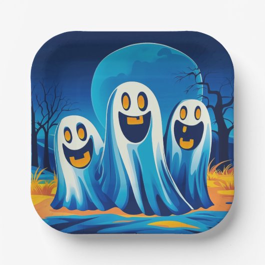 Halloween nacht papieren bordje (Voorkant)