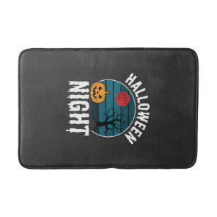 Halloween Nacht Pompoen Boom Vector Badmat