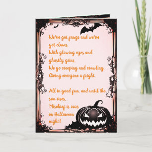 Halloween Nacht Schelmenrijm Vakantiekaart Feestdagen Kaart