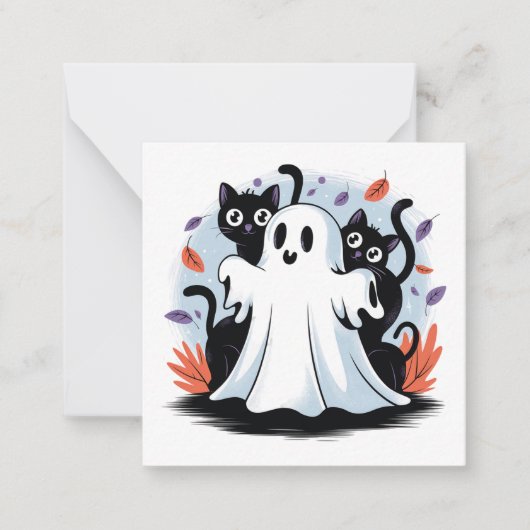 Halloween Nacht Slenteren Notitiekaartje (Voorkant)