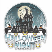Halloween nacht sticker (Voorkant)