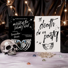 Halloween Nacht van de Levende Wed Bruiloft Kaart