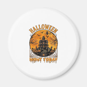 Halloween Nacht Vandaag Geheime Huis Pompoenen Uil Magneet