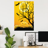 Halloween nachtachtergrond poster (Thuiskantoor)