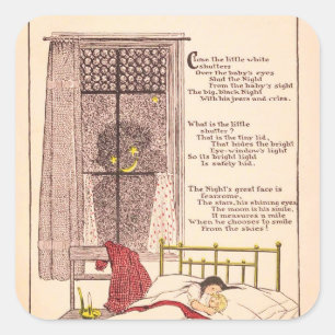 Halloween  nachtelijke dromen vierkante sticker