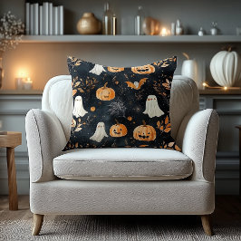 Halloween Name Pillow – Pumpkins, Ghosts & Autumn Kussen