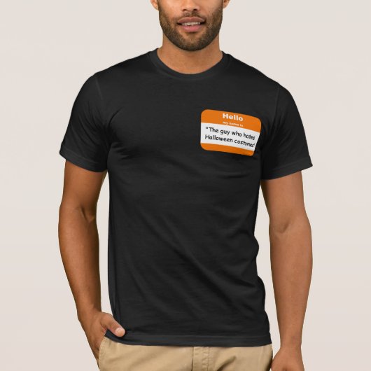 Halloween nametag t-shirt (Voorkant)