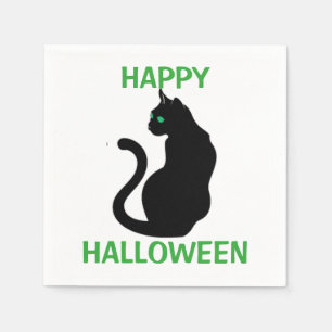 Halloween Napkin/Black Cat Servetten