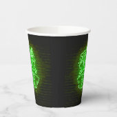 Halloween Neon Glow-look Green Trick Treparty Papieren Bekers (Links)