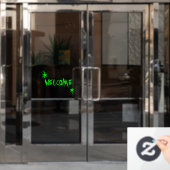 Halloween neon groen slijm welkom aangepaste tekst raamsticker (Kantoordeur)