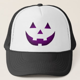 Halloween neon paars geel Jack o lantaarn Trucker Pet