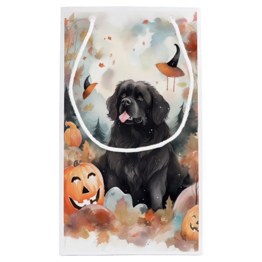 Halloween Newfoundland met pompoenen eng Klein Cadeauzakje (Achterkant)