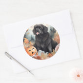 Halloween Newfoundland met pompoenen eng Ronde Sticker (Envelop)