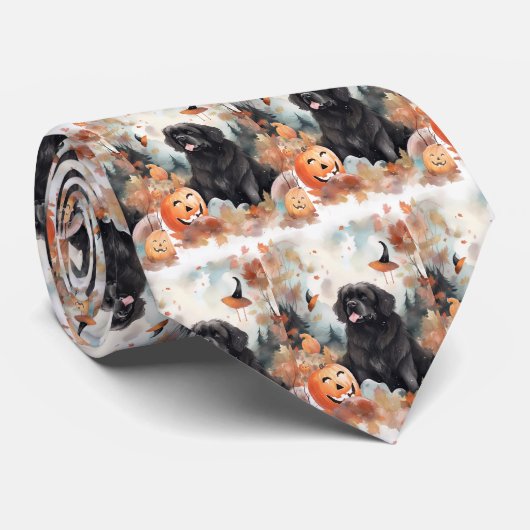 Halloween Newfoundland met pompoenen eng Stropdas (Opgerold)