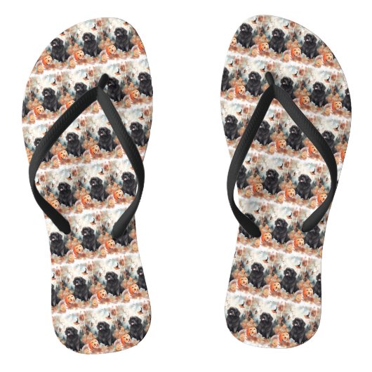 Halloween Newfoundland met pompoenen eng Teenslippers (Voetbed)